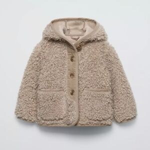 Zara Kids Tan Teddy Jacket